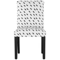 Merry Upholstered Dining Chair in Charcoal Dash White by Skyline