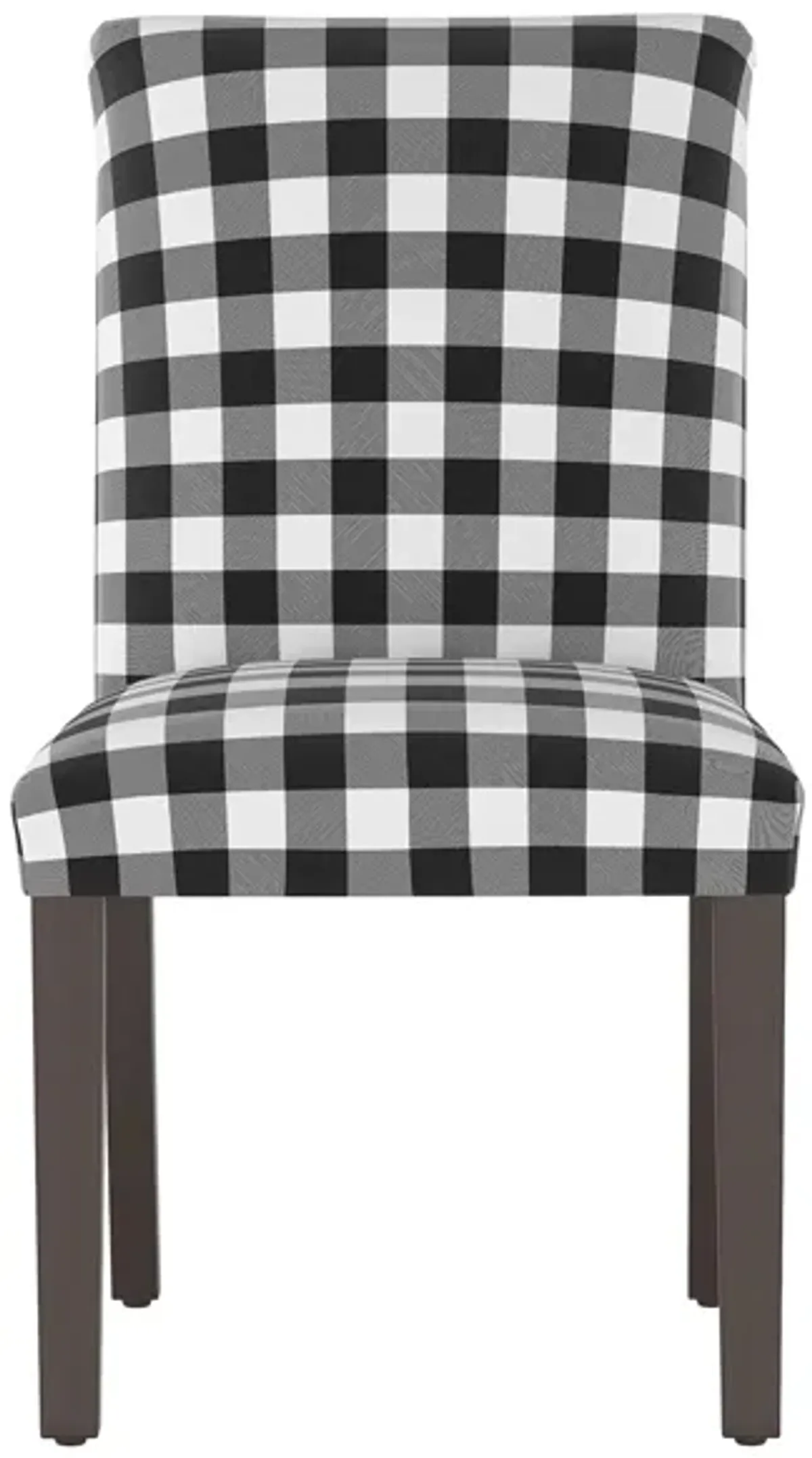 Merry Upholstered Dining Chair in Classic Gingham Black by Skyline