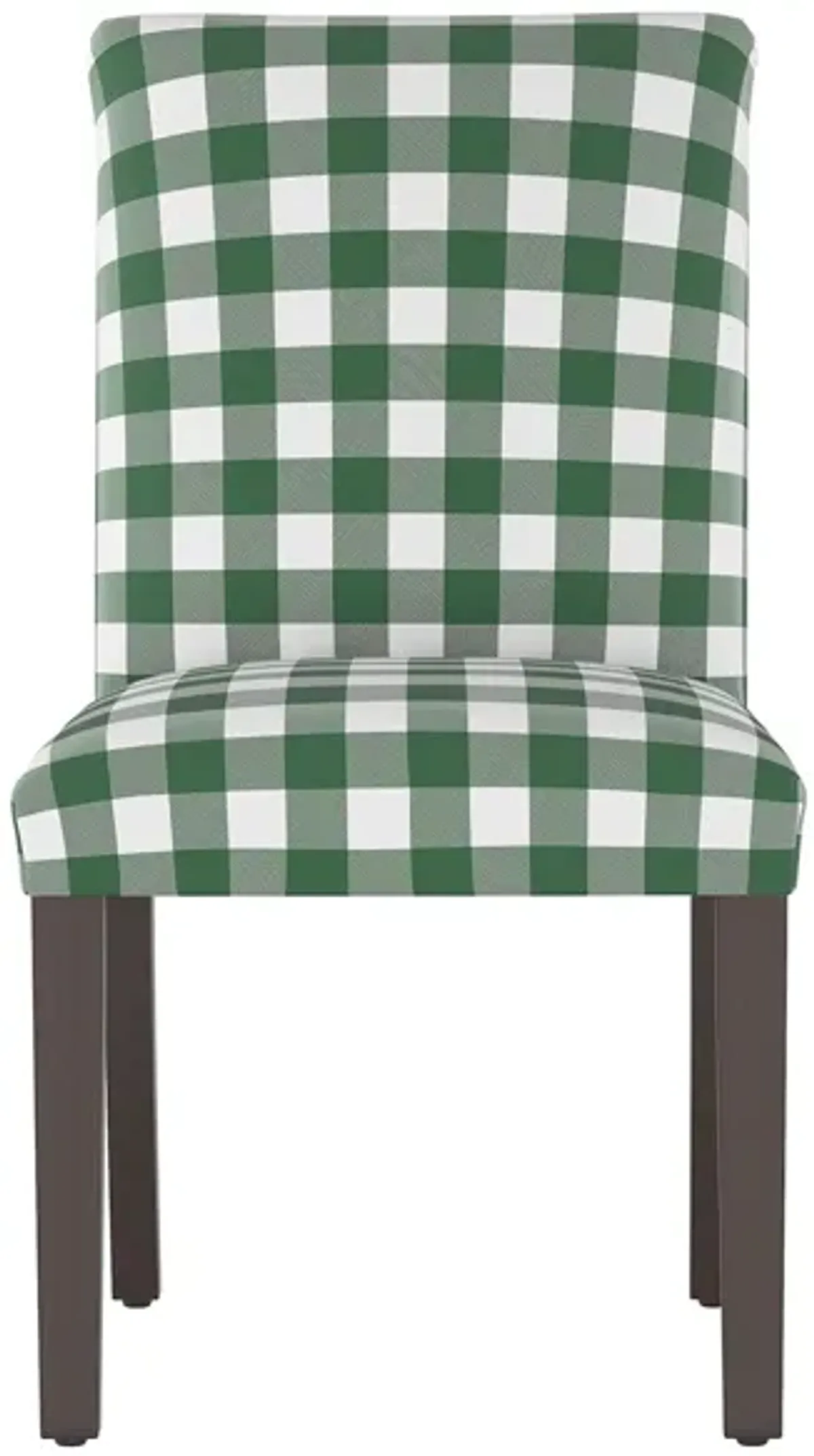 Merry Upholstered Dining Chair in Classic Gingham Evergreen by Skyline