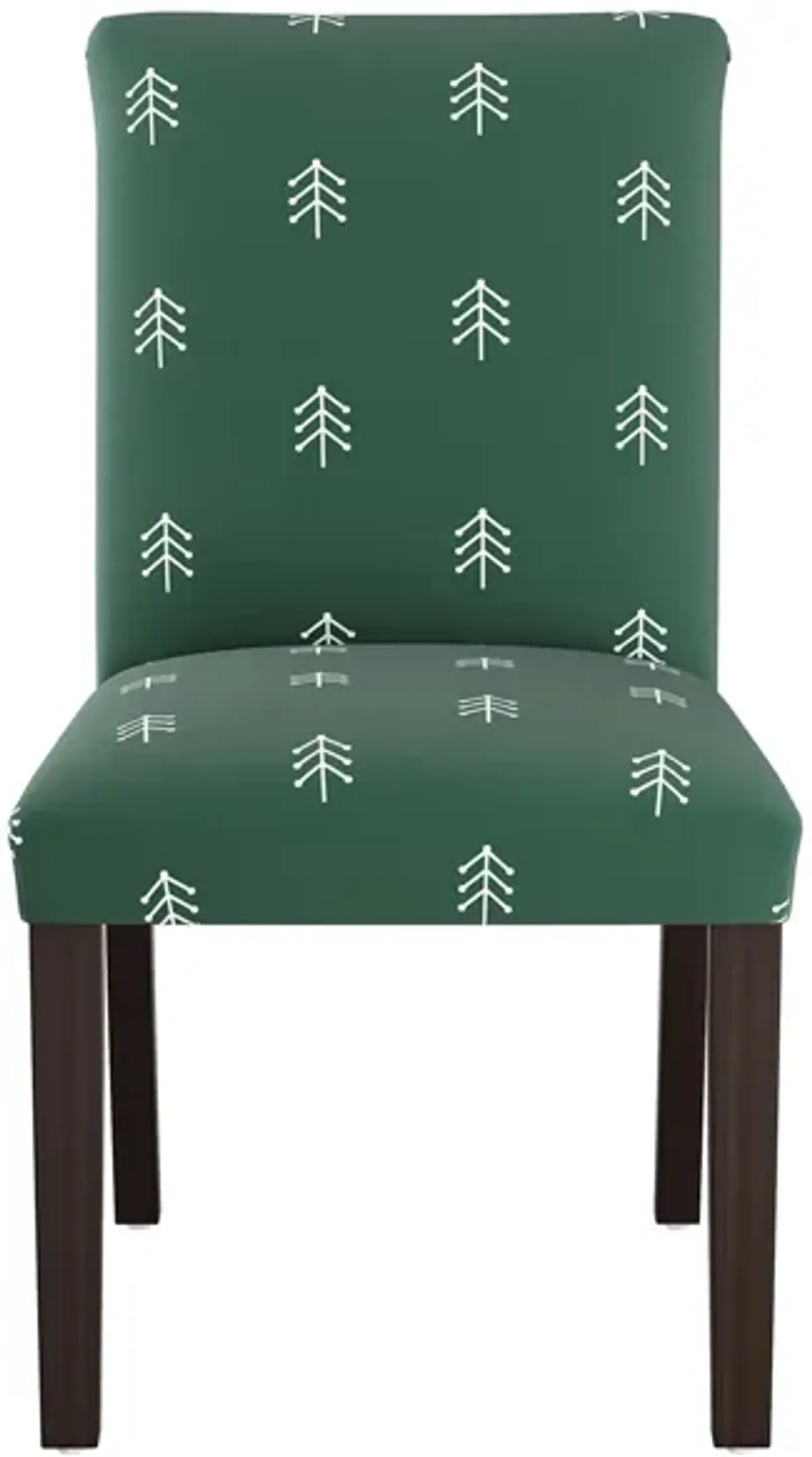 Merry Upholstered Dining Chair in Line Tree Evergreen by Skyline