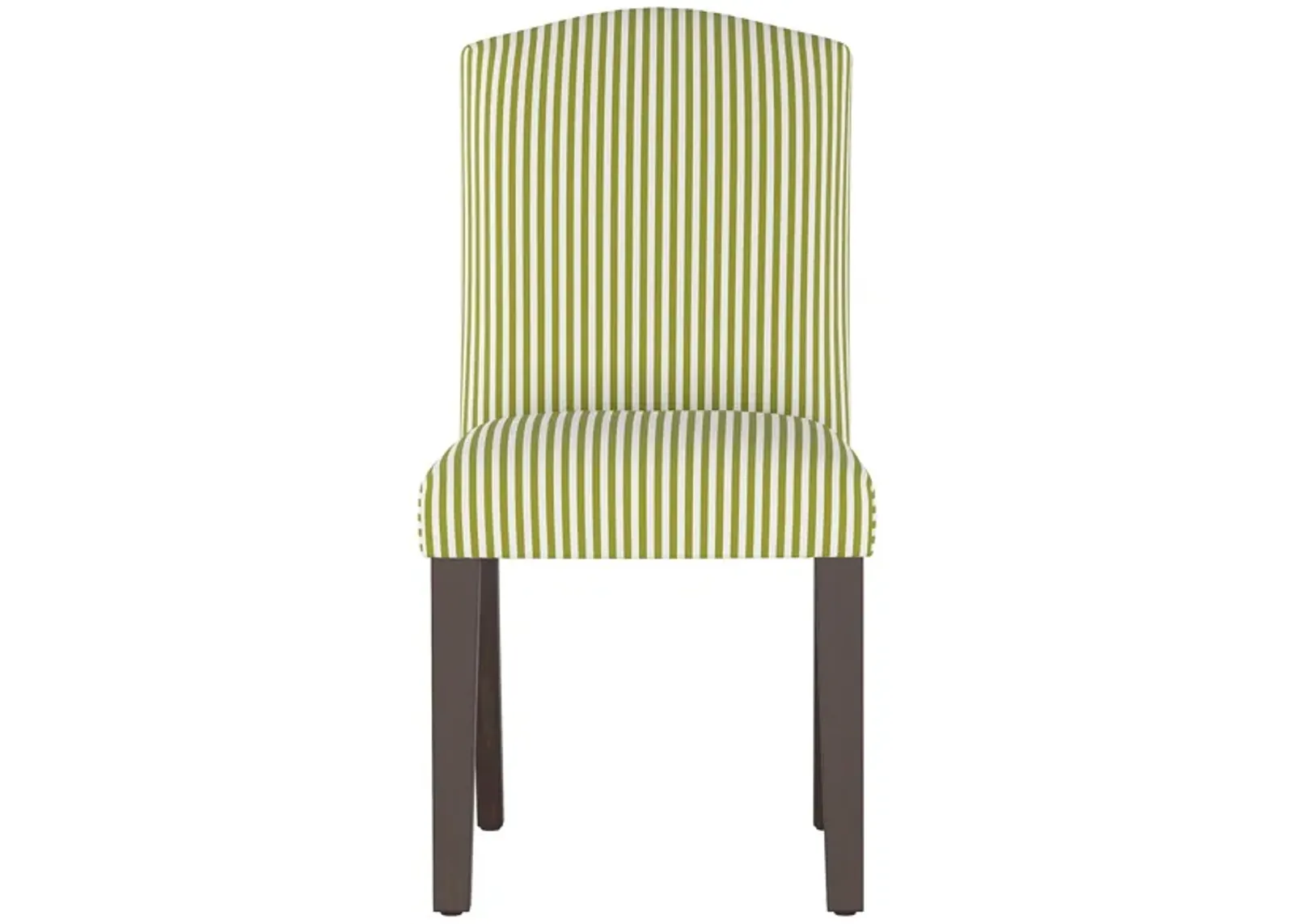 Merry Upholstered Arched Back Dining Chair in Candy Stripe Olive by Skyline