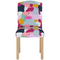 Merry Upholstered Arched Back Dining Chair in Joyful Navy by Skyline