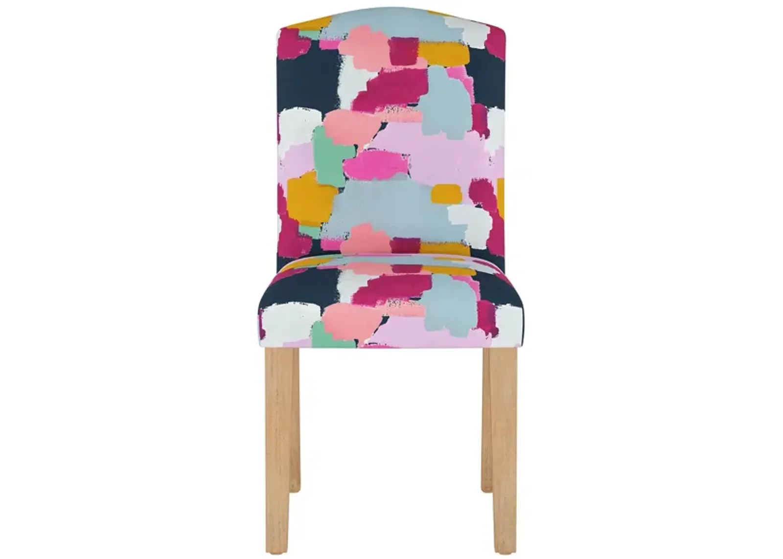 Merry Upholstered Arched Back Dining Chair in Joyful Navy by Skyline