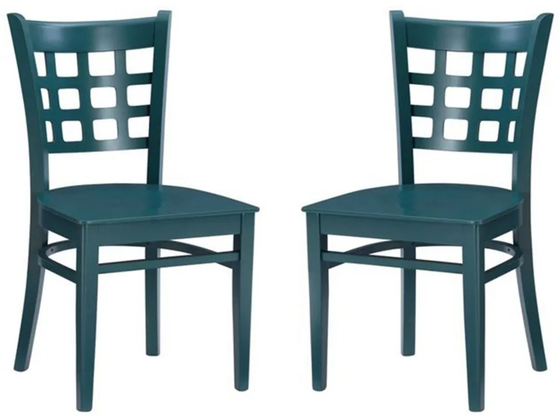 Lola Dining Chair - Set of 2 in Green by Linon Home Decor