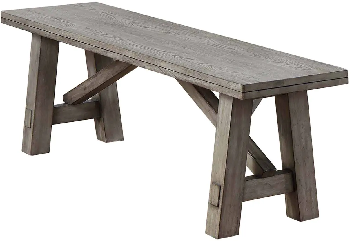 Graystone Dining Bench in Burnished Gray by ECI