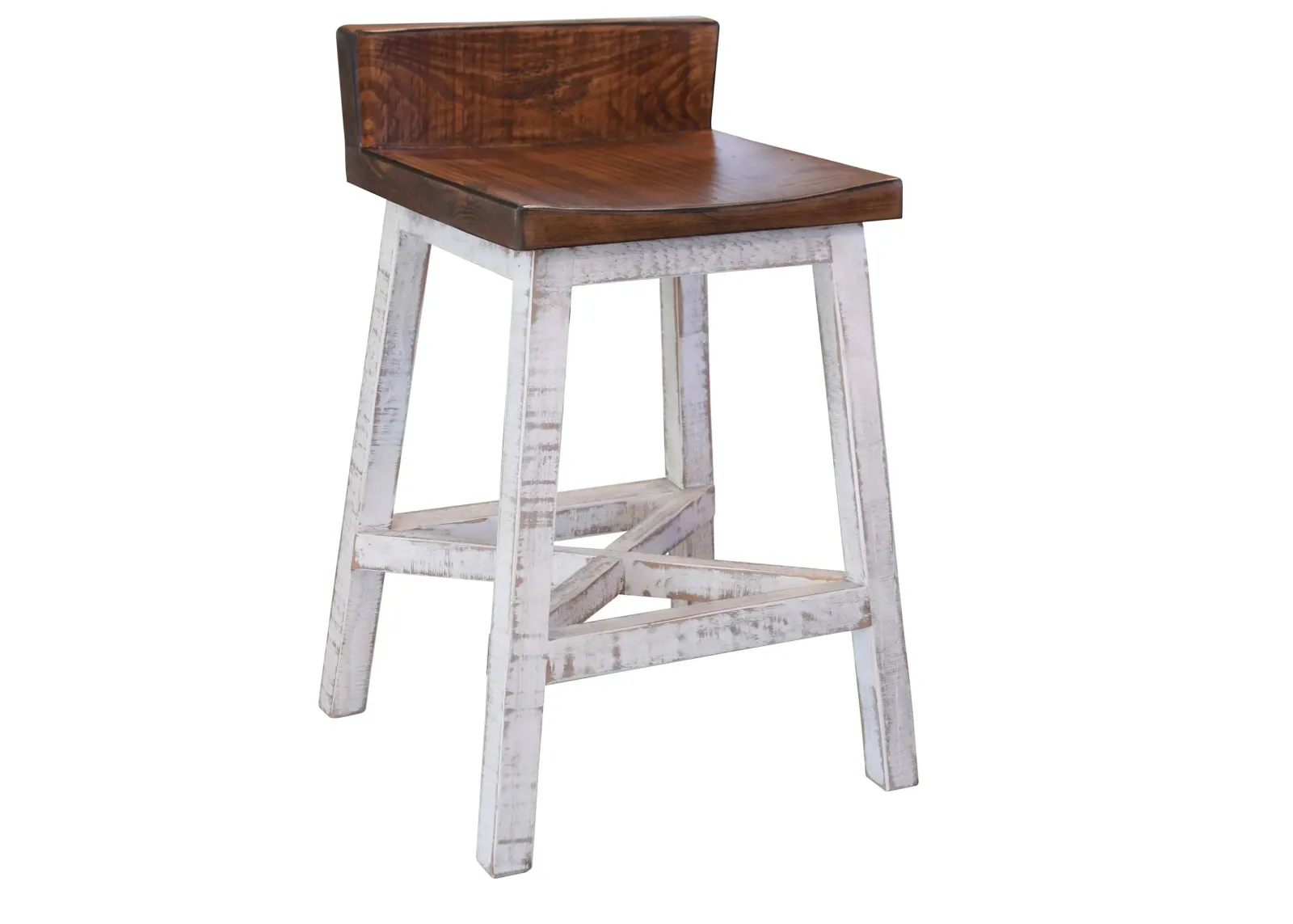 Pueblo White Barstool in White by International Furniture Direct