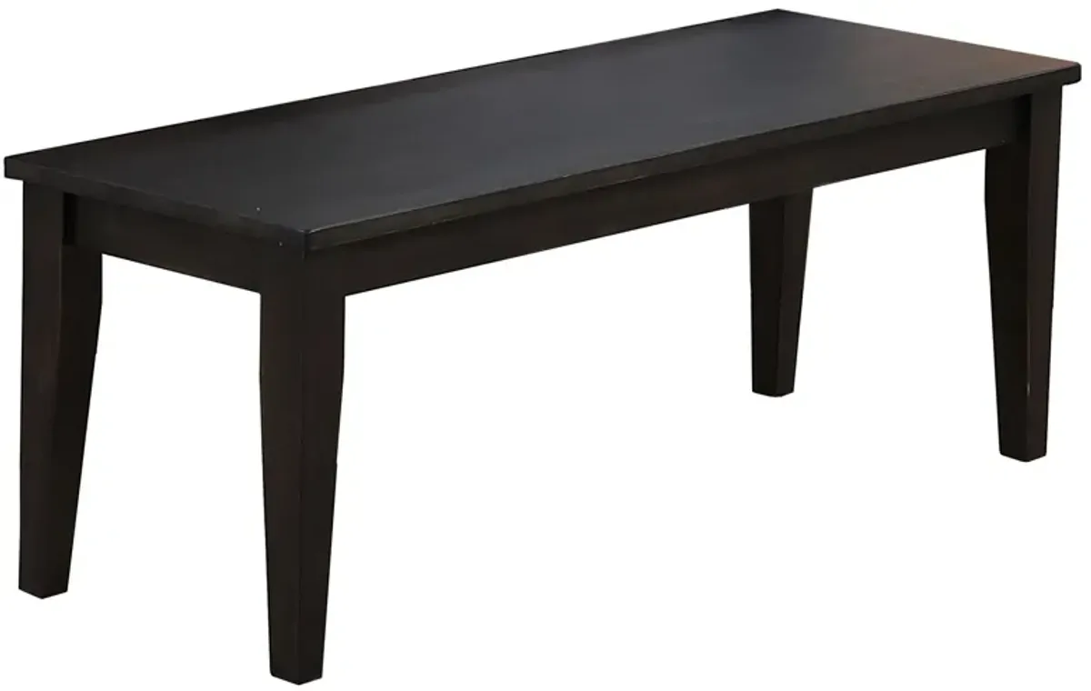 Ashford Backless Dining Bench in Black and Rustic Walnut by ECI