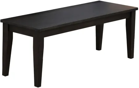 Ashford Backless Dining Bench in Black and Rustic Walnut by ECI