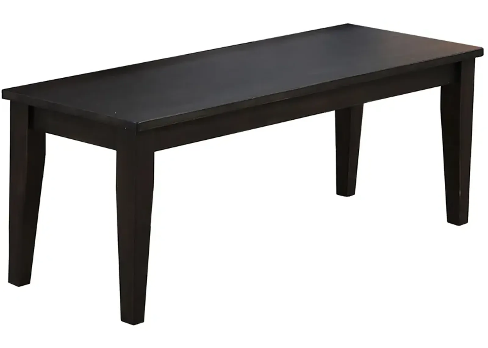 Ashford Backless Dining Bench in Black and Rustic Walnut by ECI