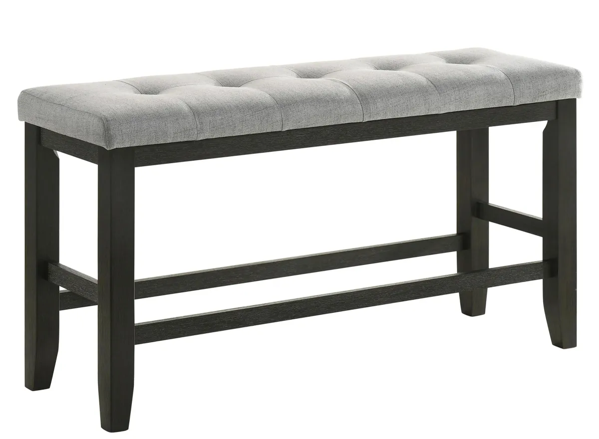 Bardstown Counter Height Bench in Wheat / Charcoal by Crown Mark