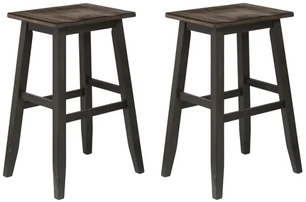 Ashford Saddle Counter Stool Set of 2