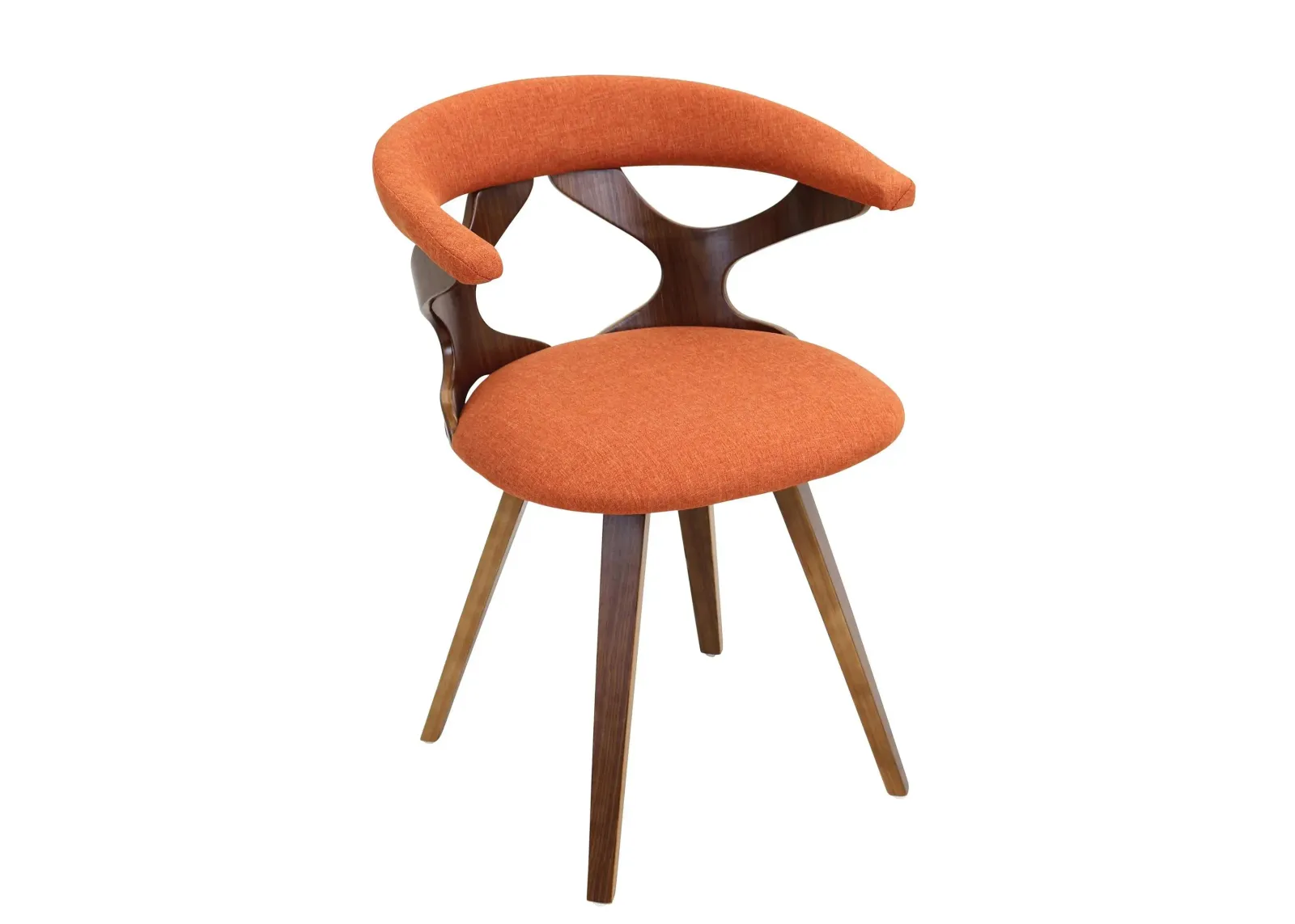 Gardenia Chair in Orange / Walnut by Lumisource