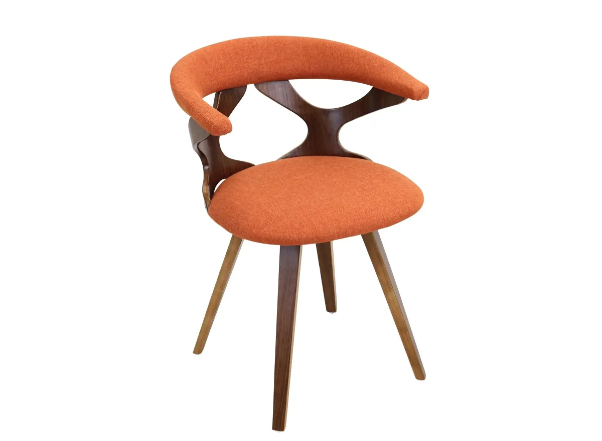 Gardenia Chair in Orange / Walnut by Lumisource