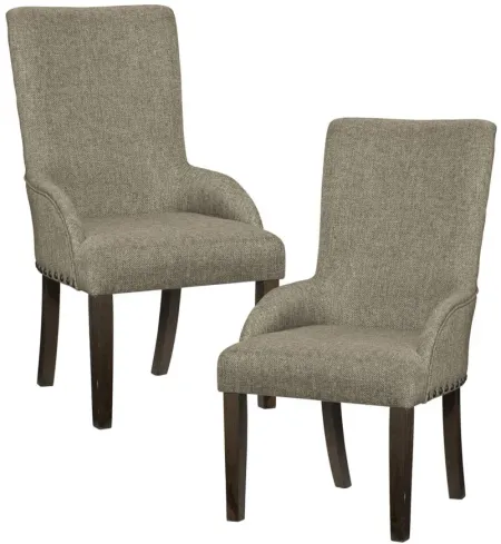 Baldwyn Dining Room Arm Chair, Set of 2 in Brown by Homelegance