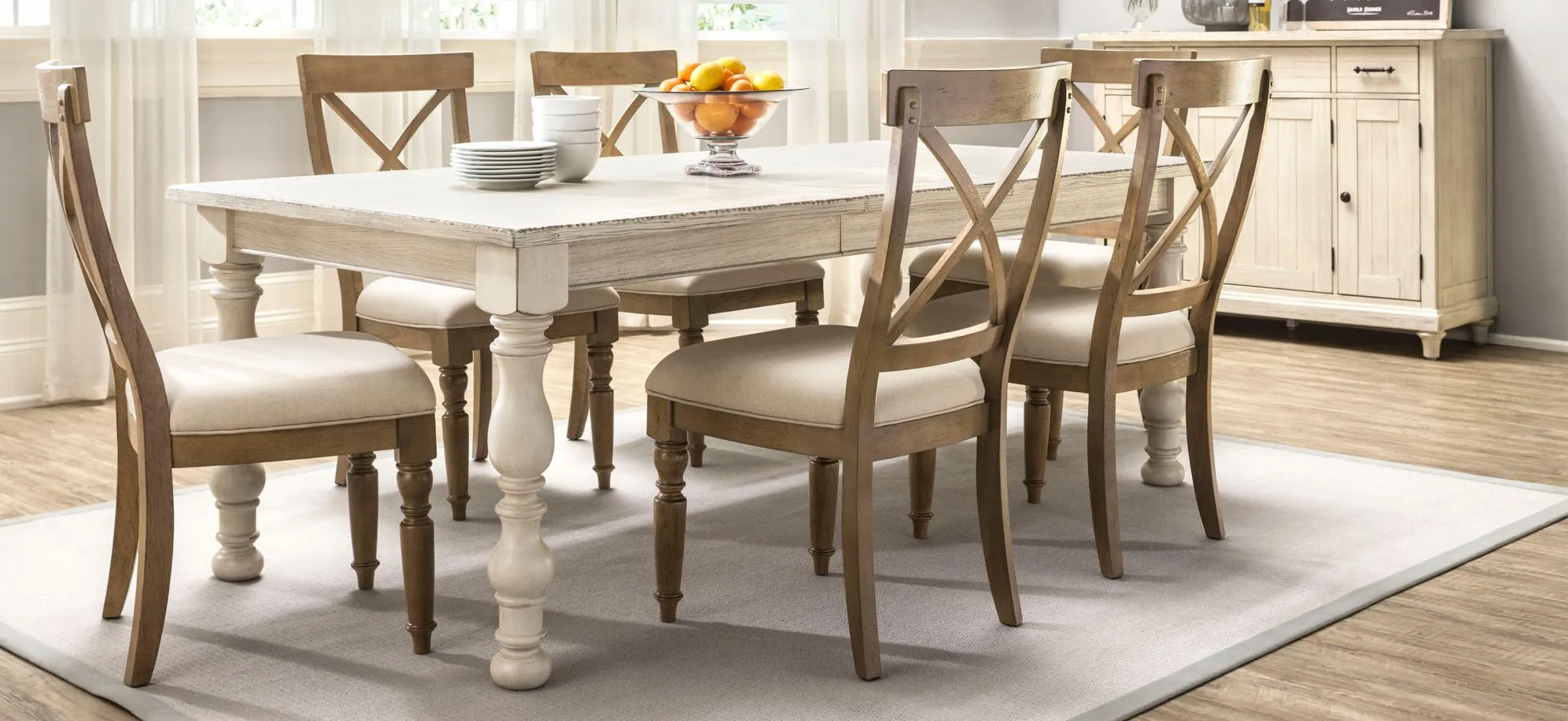 Aberdeen Dining Chair in Beige / Weathered Driftwood by Riverside Furniture