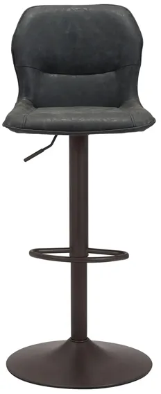 Vital Bar Stool in Vintage Black, Black by Zuo Modern