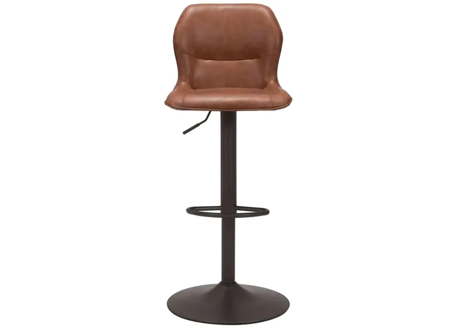 Vital Bar Stool in Vintage Brown, Black by Zuo Modern