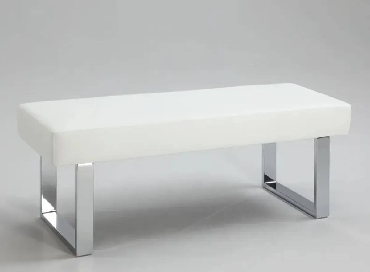 Linden Bench in Chrome by Chintaly Imports