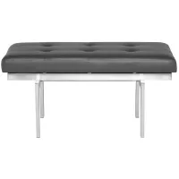 Louve Occasional Bench in GREY by Nuevo