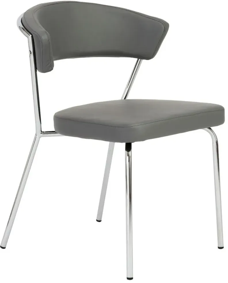 Draco Side Chair - Set of 2 in Gray by EuroStyle