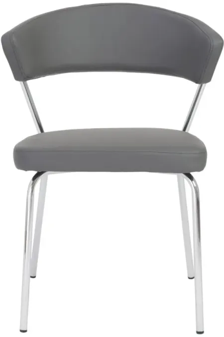 Draco Side Chair - Set of 2 in Gray by EuroStyle