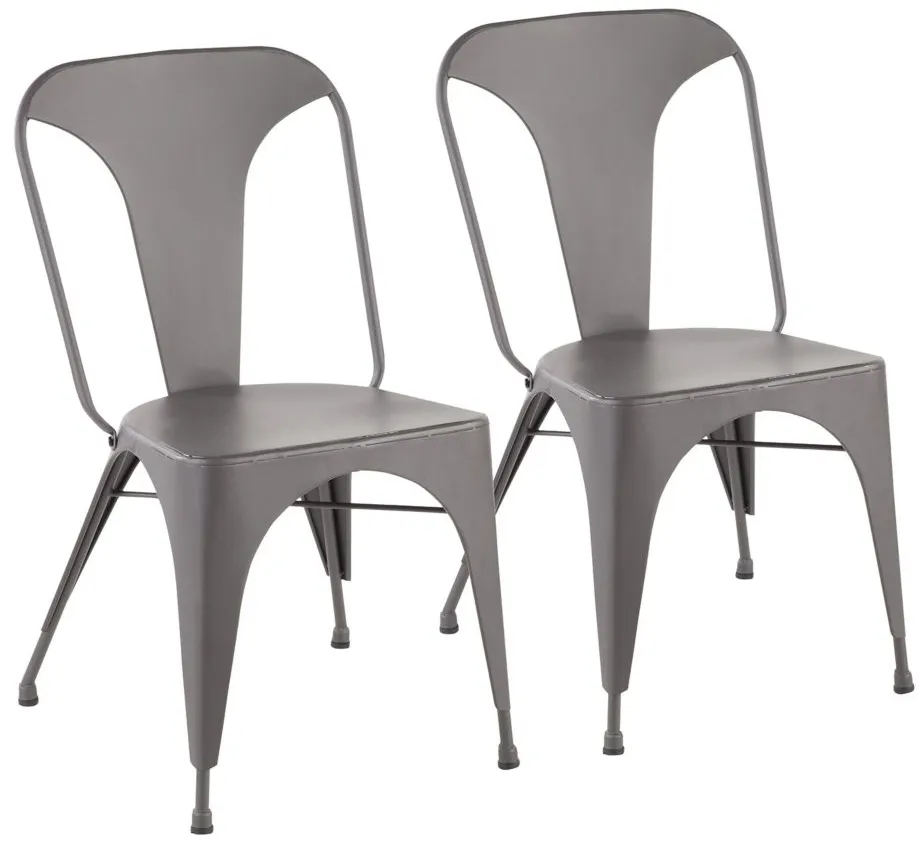 Austin Dining Chair - Set of 2 in Grey by Lumisource