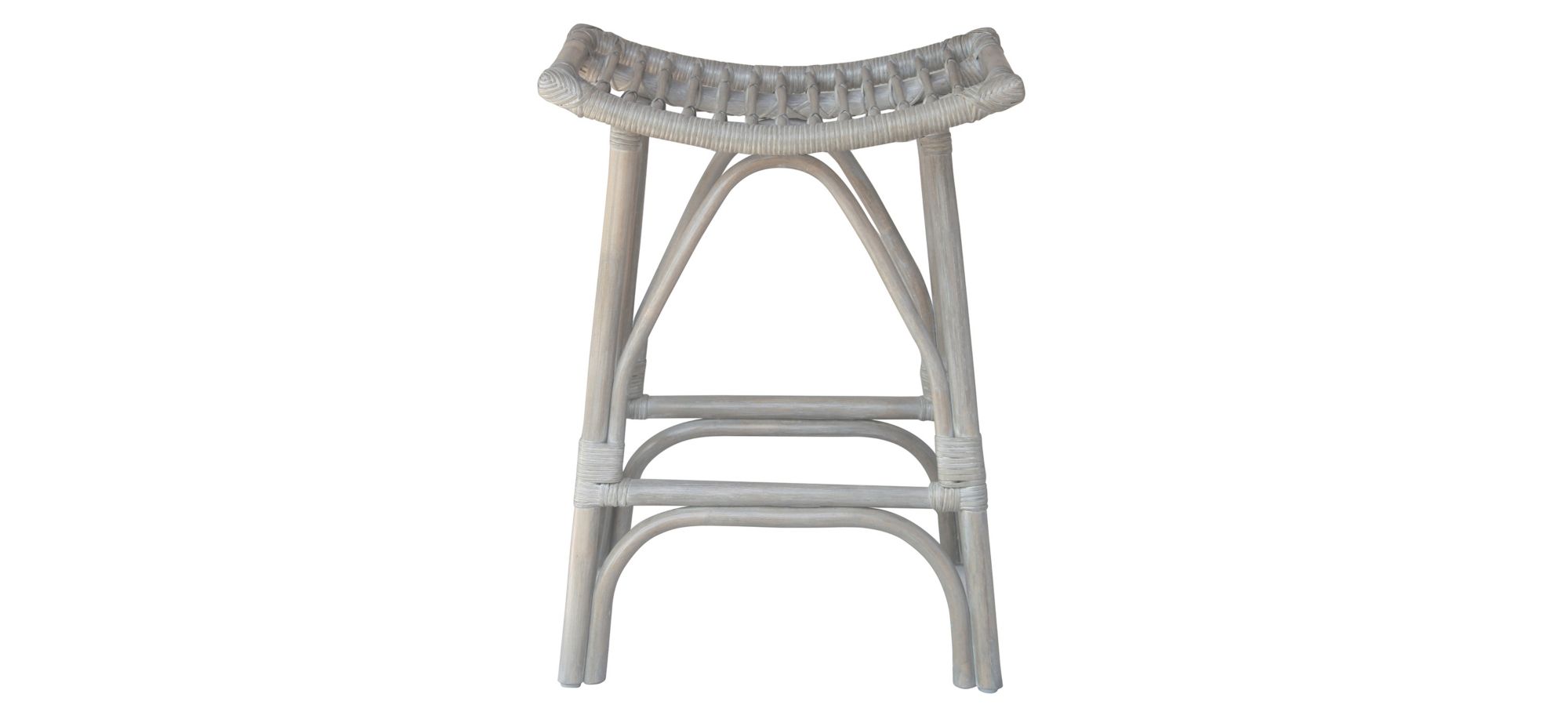 Imari Rattan Counter Stool in Gray White Washed by New Pacific Direct