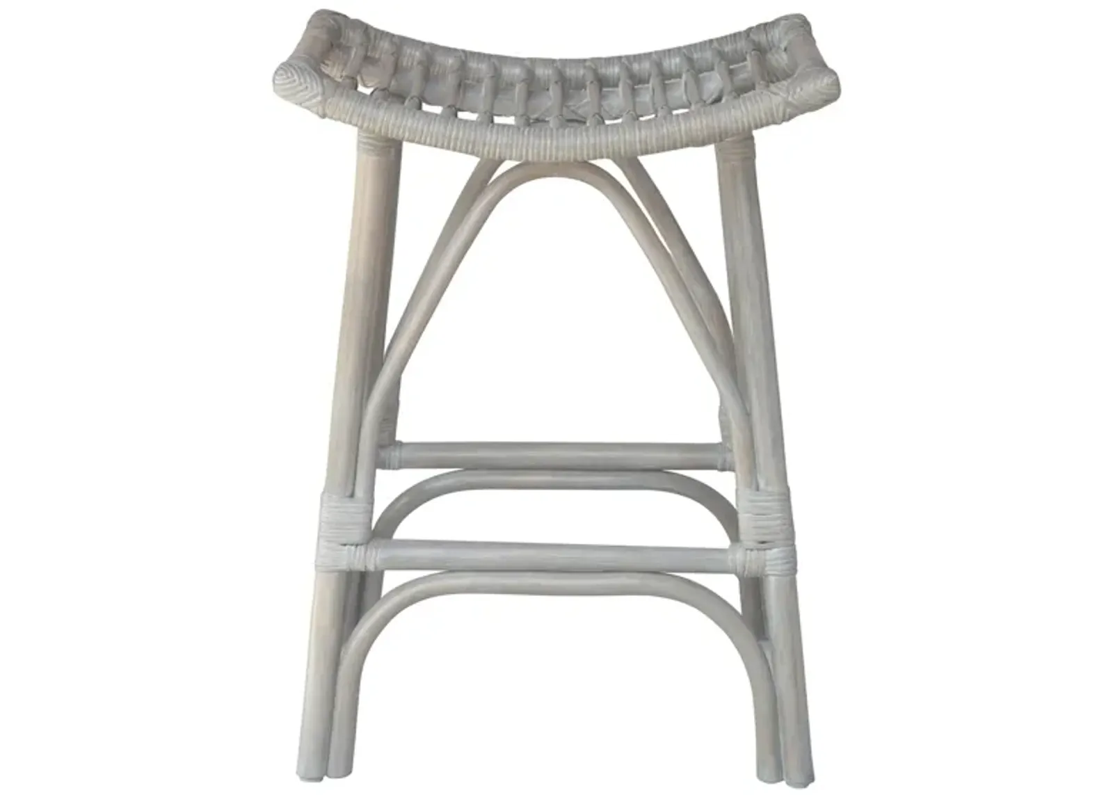 Imari Rattan Counter Stool in Gray White Washed by New Pacific Direct