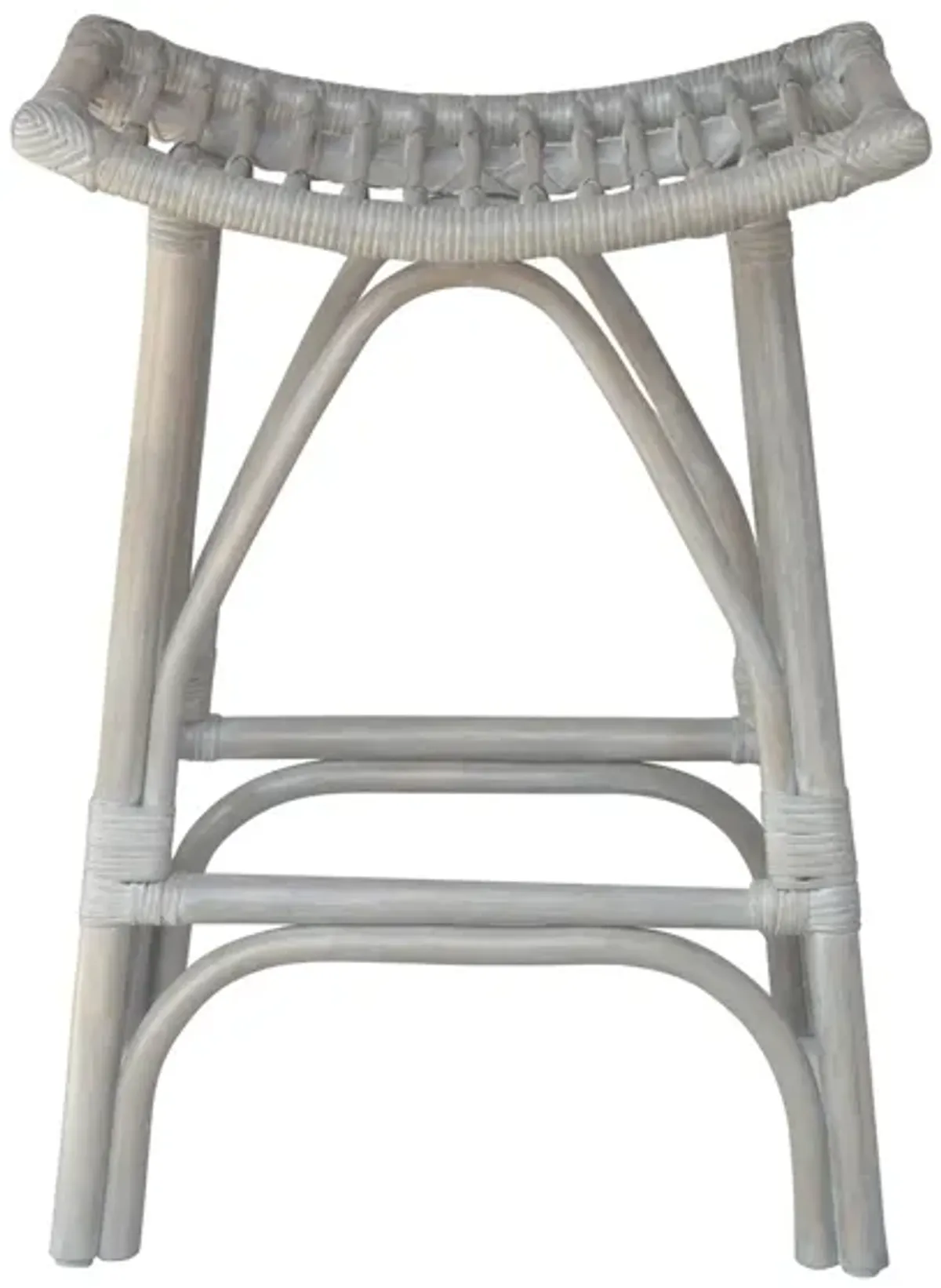 Imari Rattan Counter Stool in Gray White Washed by New Pacific Direct