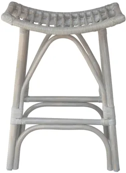 Imari Rattan Counter Stool in Gray White Washed by New Pacific Direct