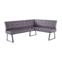 Kalinda Corner Dining Bench in Grey by Chintaly Imports