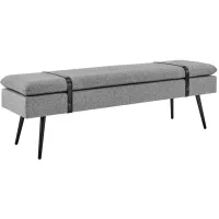Zuney Fabric Bench in Princeton Gray by New Pacific Direct