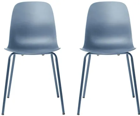 Whitby Dining Chairs- Set of 2 in Dusty Blue by Unique Furniture