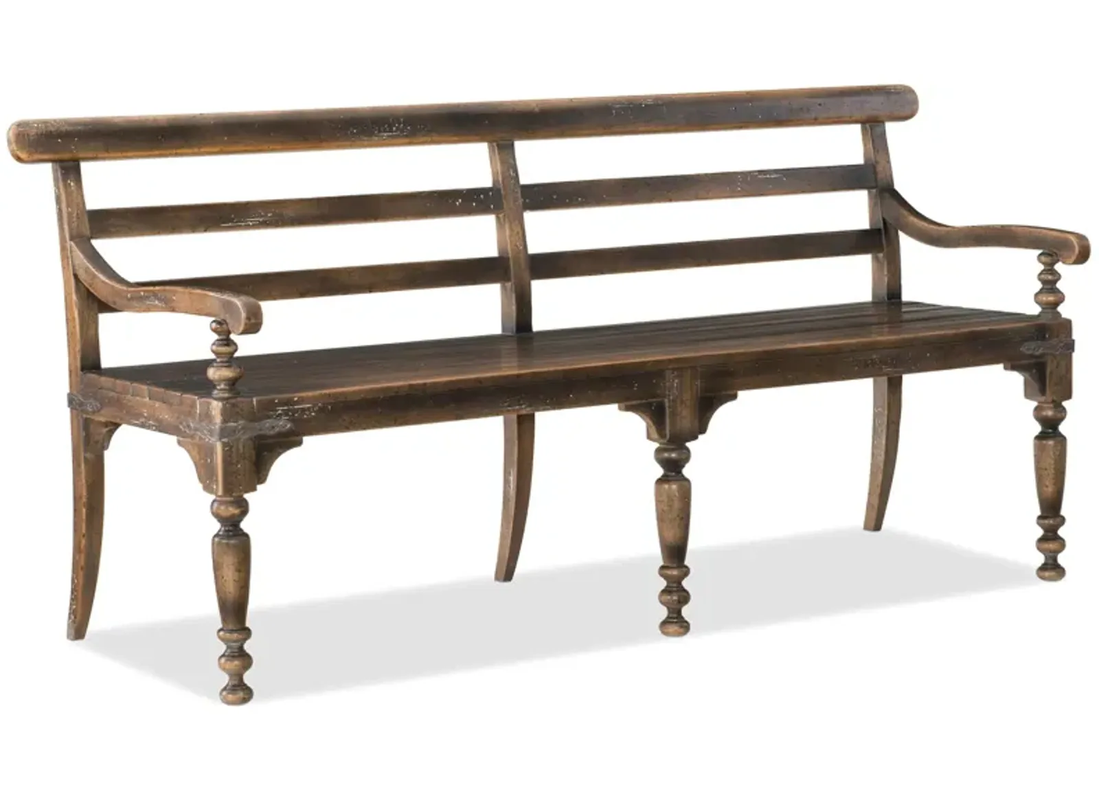 Hill Country Dining Bench in Saddle Brown by Hooker Furniture