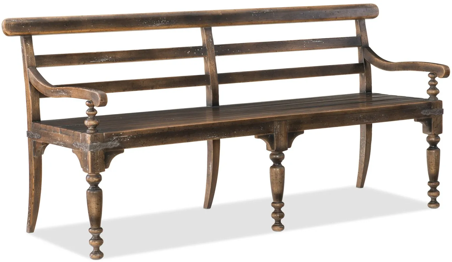 Hill Country Dining Bench in Saddle Brown by Hooker Furniture