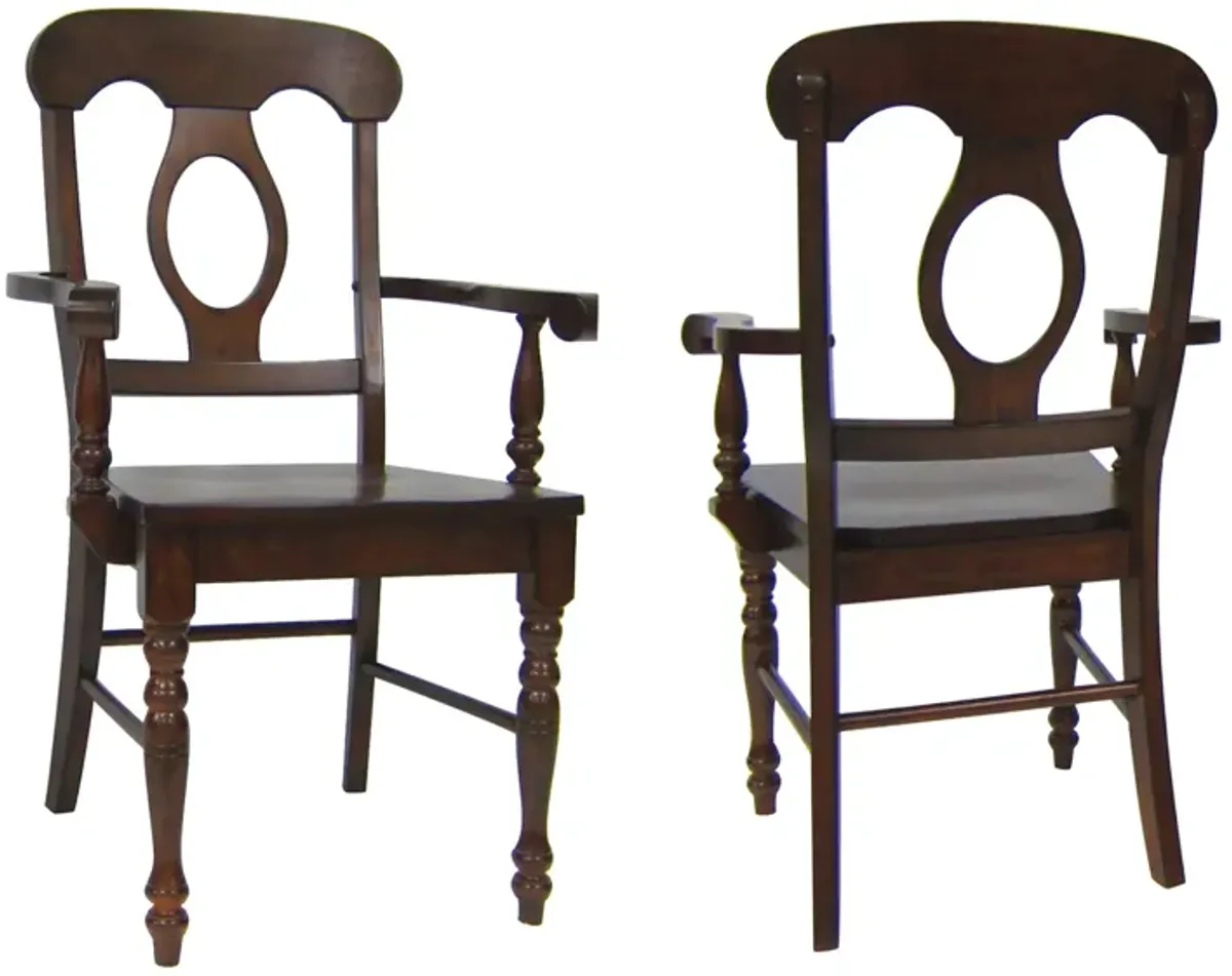 Fenway Napoleon Dining Chair with Arms Set of 2