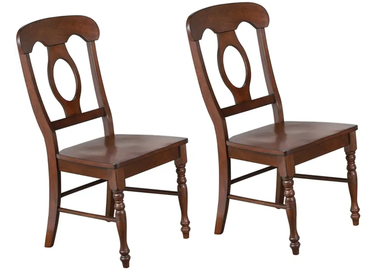 Fenway Napoleon Dining Chair Set of 2 in Distressed Chestnut finish by Sunset Trading