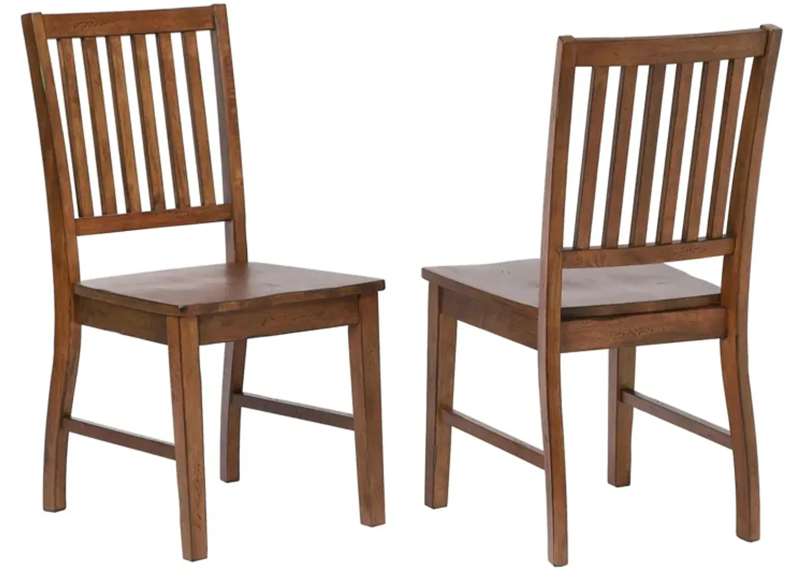 Amish Brook Slat Back Dining Side Chair Set of 2