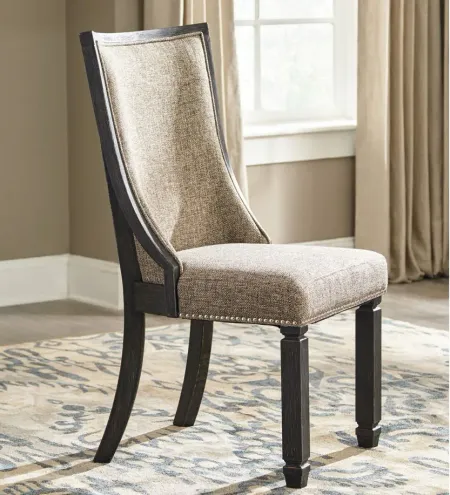 Vail Upholstered Dining Chair in Grayish Brown / Black by Ashley Furniture