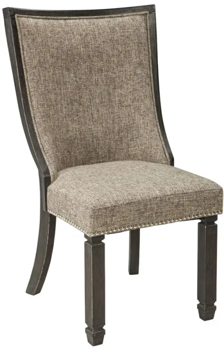 Vail Upholstered Dining Chair in Grayish Brown / Black by Ashley Furniture