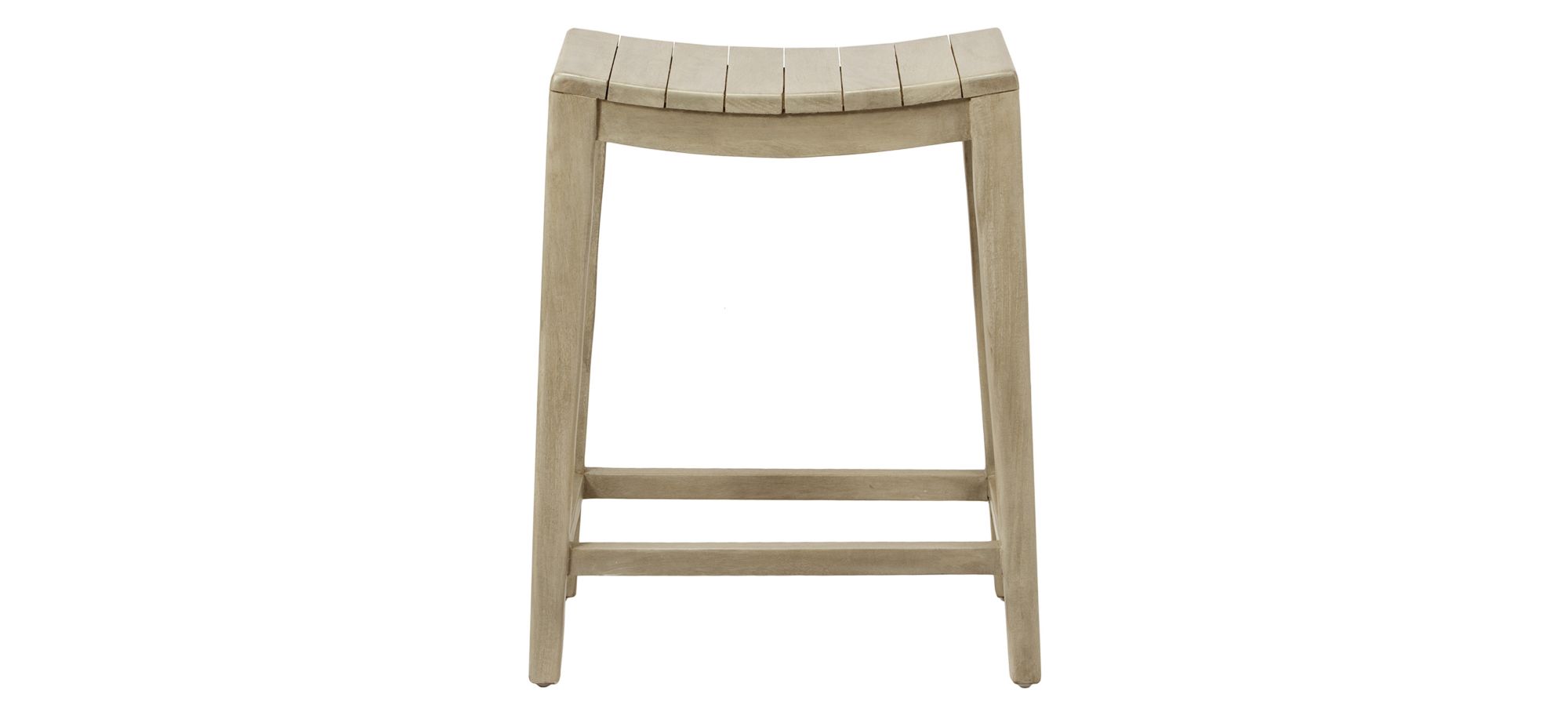 Elmo Wooden Counter Stool in Washed Gray by New Pacific Direct
