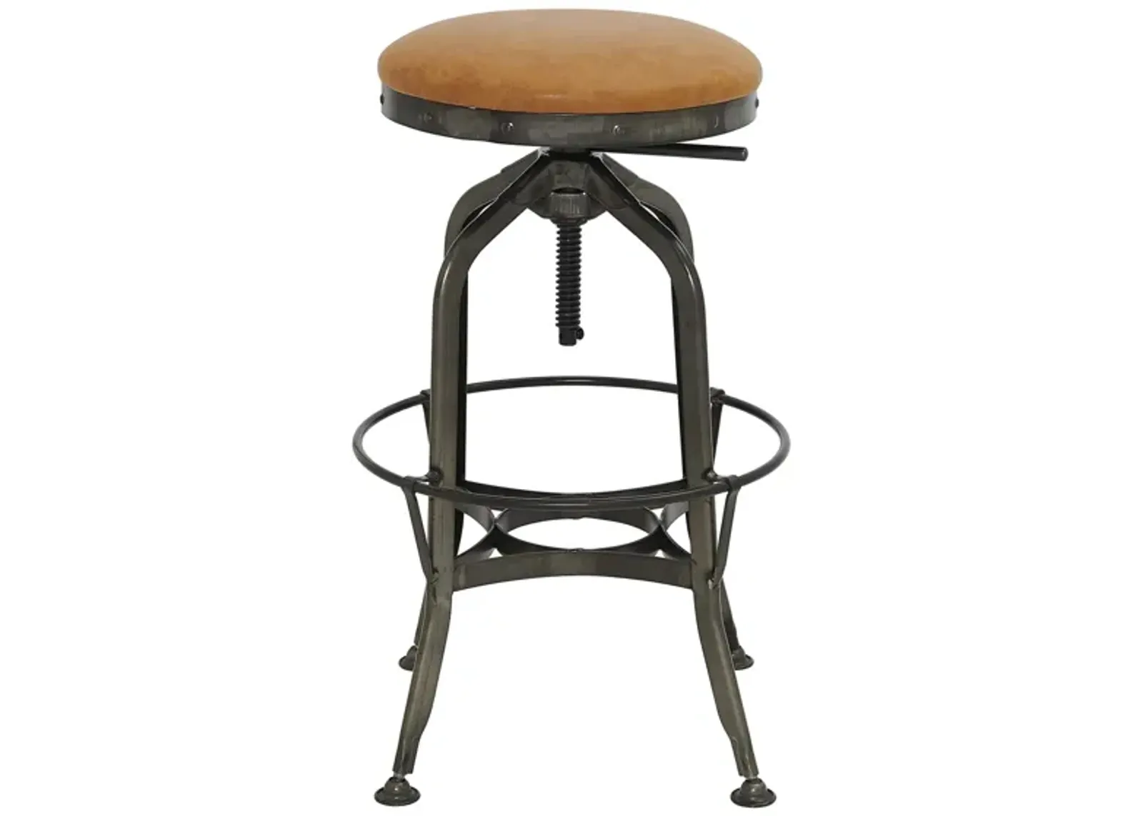 Industrial Adjustable Stool in Vintage Cedar by New Pacific Direct