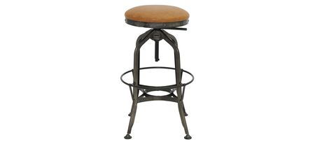 Industrial Adjustable Stool in Vintage Cedar by New Pacific Direct