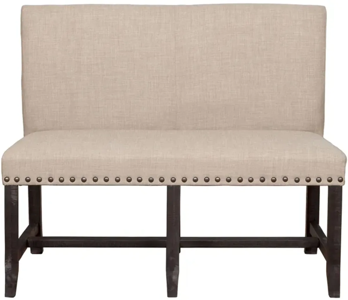 Zabela Dining Bench in Beige/Gray by Bellanest