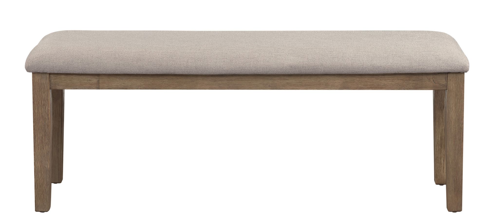 Brim Dining Room Bench in Wire Brushed Brown by Homelegance