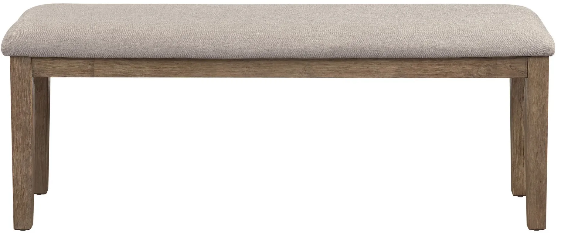 Brim Dining Room Bench in Wire Brushed Brown by Homelegance