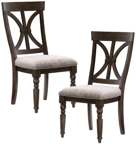 Verano Dining Room Side Chair, Set of 2 in Driftwood Charcoal by Homelegance
