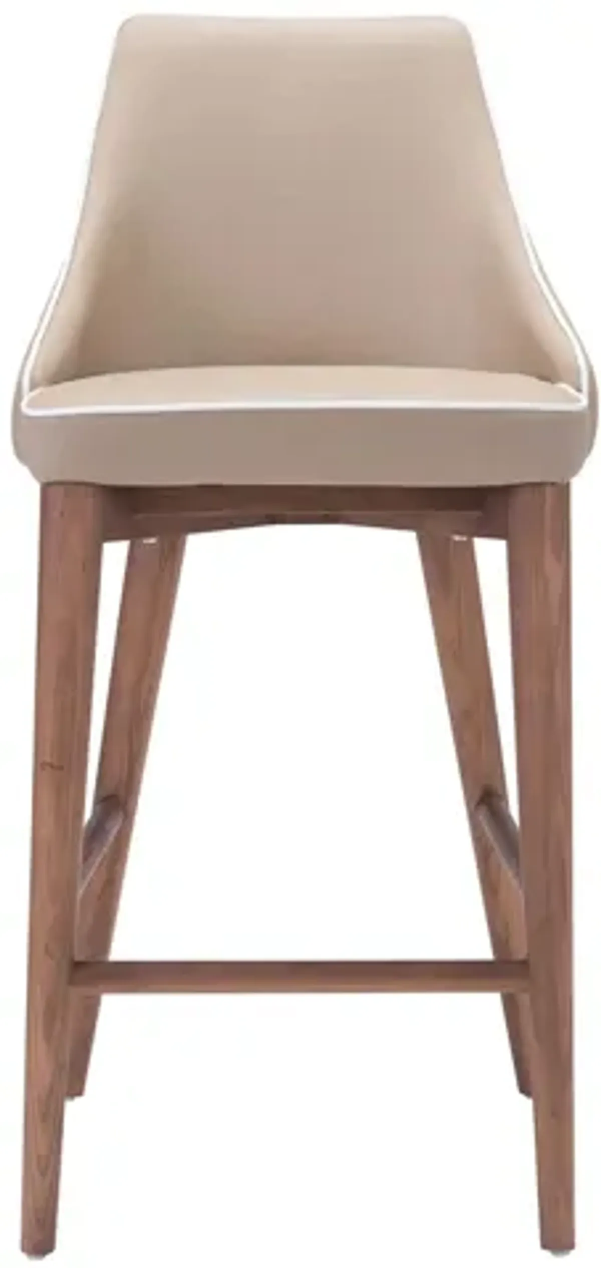 Moor Counter-Height Stool in Beige, Brown by Zuo Modern