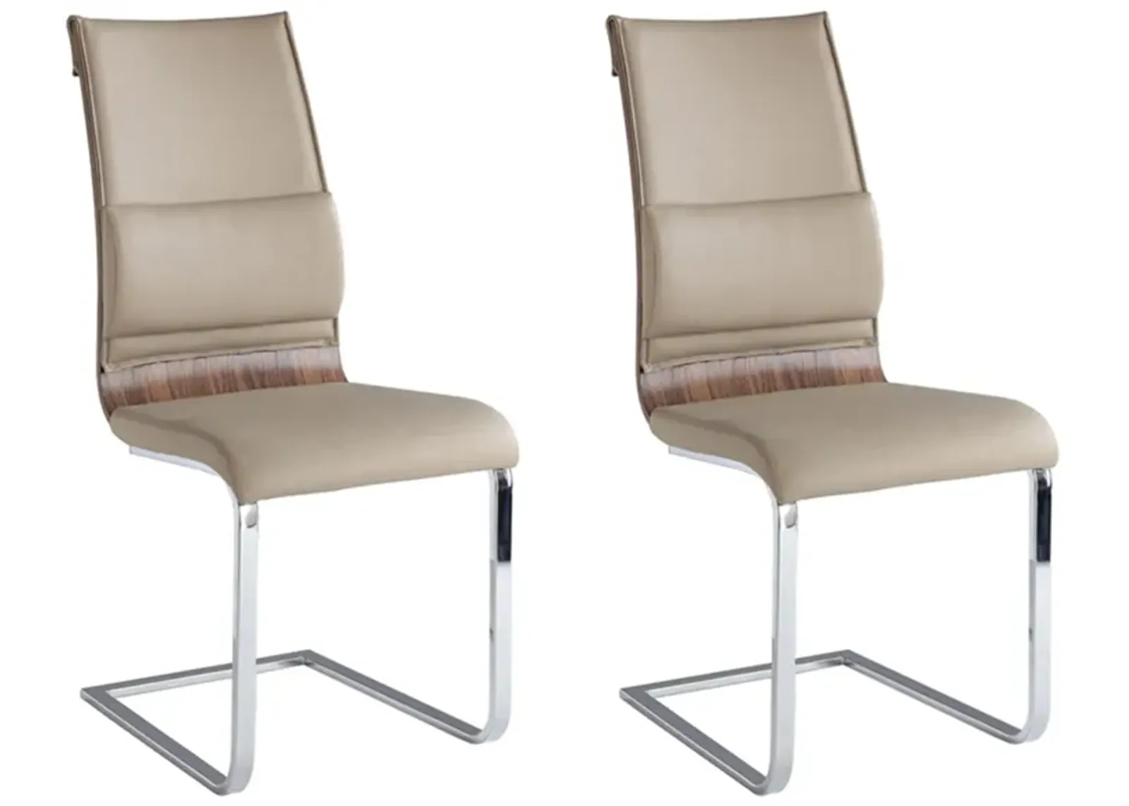 Bethany Side Chairs - Set of 2 in Taupe by Chintaly Imports