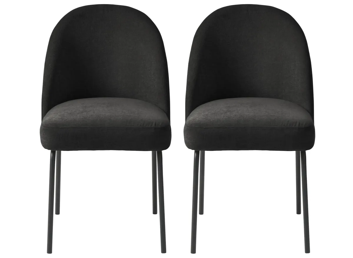 Creston Dining Chairs- Set of 2 in Black by Unique Furniture